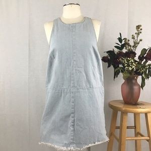Simple Frayed Denim Dress